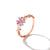 Lady Simple Style Korean Style Flower Copper Inlay Zircon Open Rings