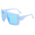 Lady Simple Style Solid Color Pc Toad Glasses Full Frame Women's Sunglasses