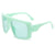 Lady Simple Style Solid Color Pc Toad Glasses Full Frame Women's Sunglasses