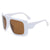 Lady Simple Style Solid Color Pc Toad Glasses Full Frame Women's Sunglasses