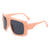 Lady Simple Style Solid Color Pc Toad Glasses Full Frame Women's Sunglasses