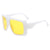 Lady Simple Style Solid Color Pc Toad Glasses Full Frame Women's Sunglasses