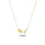 Lady Tulip Stainless Steel Copper Plating Inlay Zircon 18k Gold Plated Necklace