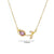 Lady Tulip Stainless Steel Copper Plating Inlay Zircon 18k Gold Plated Necklace