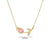 Lady Tulip Stainless Steel Copper Plating Inlay Zircon 18k Gold Plated Necklace