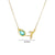 Lady Tulip Stainless Steel Copper Plating Inlay Zircon 18k Gold Plated Necklace