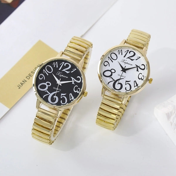 Large Dial Large Digital Elastic Band Elderly Watch Women's Casual Quartz Watch Women's Watch  New Wrist Watch