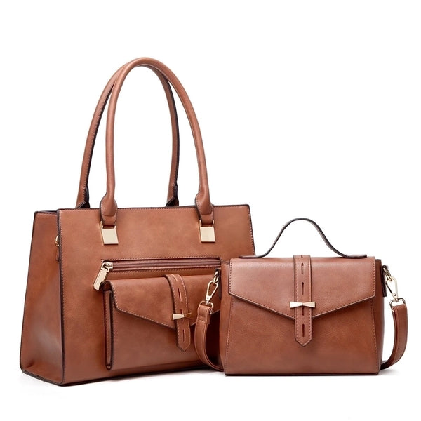 Large Pu Leather Bag Sets