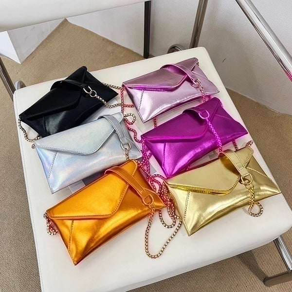 Laser Small Bag Women's Bag 2023 New Fashion Candy Color Small Square Bag Women's Chain Shoulder Bag Messenger Bag