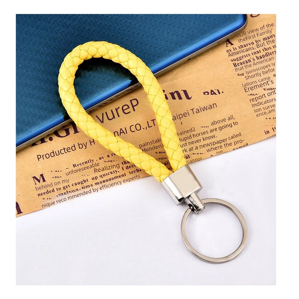 Leather Rope Key Chain Woven Pu Key Chain Pendant Key Chain Car Key Chain Accessories Bag Pendant Wholesale