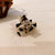 Leopard Print Checkerboard Acetic Acid Square Hair Clip Female Korean Japanese Elegant Temperament Back Half Hair Clip