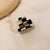 Leopard Print Checkerboard Acetic Acid Square Hair Clip Female Korean Japanese Elegant Temperament Back Half Hair Clip