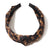 Leopard Print Headband Elegant Women's Wide-brimmed Cross Knotted Headband Retro Fabric Adult Headband Creative Headdress