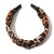 Leopard Print Headband Elegant Women's Wide-brimmed Cross Knotted Headband Retro Fabric Adult Headband Creative Headdress