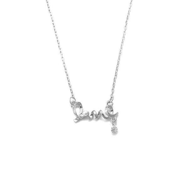 Letter Alloy Pendant Necklaces