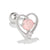 Love Ear Bone Studs Pink Peach Heart Star Moon Small Stud Earrings