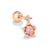 Love Ear Bone Studs Pink Peach Heart Star Moon Small Stud Earrings