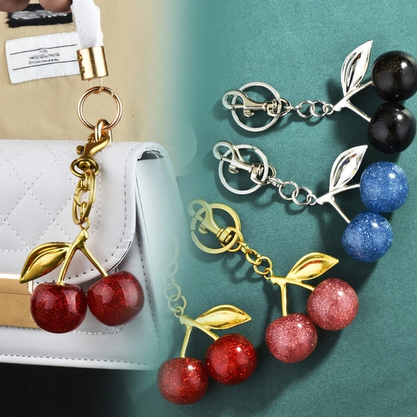 Luxurious Cherry Alloy Women's Keychain