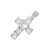 Luxurious Cool Style Cross Copper Inlay Zircon 18k Gold Plated Charms