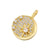 Luxurious Cool Style Cross Copper Inlay Zircon 18k Gold Plated Charms