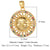 Luxurious Cross Leaves Gem Plating Inlay Zircon Gold Plated Jewelry Accessories