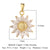 Luxurious Cross Leaves Gem Plating Inlay Zircon Gold Plated Jewelry Accessories