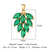 Luxurious Cross Leaves Gem Plating Inlay Zircon Gold Plated Jewelry Accessories