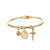 Luxurious Cross Stainless Steel Plating 18k Gold Plated Bangle