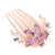 Luxurious Flower Alloy Plating Rhinestones Insert Comb