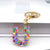 Luxurious Letter Colorful Arylic Unisex Bag Pendant Keychain