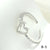 Luxurious Letter Heart Shape Copper 18k Gold Plated Zircon Open Rings In Bulk