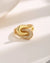 Luxurious Modern Style Cross Copper 18k Gold Plated Zircon Rings In Bulk