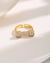 Luxurious Modern Style Cross Copper 18k Gold Plated Zircon Rings In Bulk