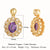 Luxurious Oval Water Droplets Gem Plating Inlay Zircon Charms Jewelry Accessories