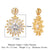 Luxurious Oval Water Droplets Gem Plating Inlay Zircon Charms Jewelry Accessories