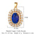 Luxurious Oval Water Droplets Gem Plating Inlay Zircon Charms Jewelry Accessories