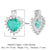 Luxurious Oval Water Droplets Gem Plating Inlay Zircon Charms Jewelry Accessories