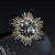 Luxurious Pin Flower Alloy Plating Artificial Diamond Women'S Brooches