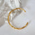 Luxurious Romantic Solid Color Stainless Steel Plating 18k Gold Plated Bangle