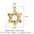 Luxurious Star Moon Heart Shape Copper Plating Inlay Zircon 18k Gold Plated Charms Jewelry Accessories