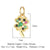 Luxurious Star Moon Heart Shape Copper Plating Inlay Zircon 18k Gold Plated Charms Jewelry Accessories