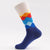 Men'S Sports Printing Nylon Cotton Jacquard Crew Socks