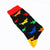 Men's Cartoon Style Color Block Cotton Crew Socks A Pair