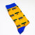 Men's Cartoon Style Color Block Cotton Crew Socks A Pair