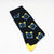 Men's Cartoon Style Color Block Cotton Crew Socks A Pair