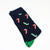 Men's Cartoon Style Color Block Cotton Crew Socks A Pair