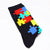 Men's Cartoon Style Color Block Cotton Crew Socks A Pair