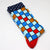 Men's Cartoon Style Color Block Cotton Crew Socks A Pair