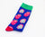 Men's Cartoon Style Color Block Cotton Crew Socks A Pair