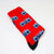 Men's Cartoon Style Color Block Cotton Crew Socks A Pair